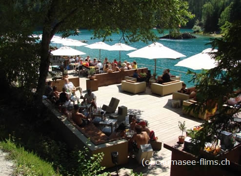 Restaurant und Lounge beim Caumasee